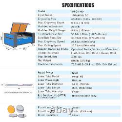 130W 55x35in CO2 Laser Engraving Machine CO2 Engraver Cutter with Water Chiller