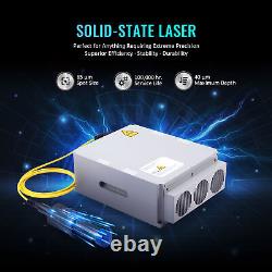 50W 7.9x7.9 Raycus Fiber Laser Marking Metal Engraver Marker with Rotary Axis