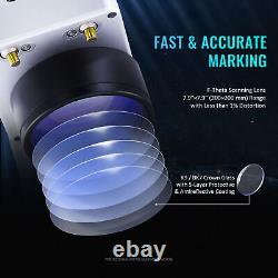 50W Desktop Metal Marking Machine w 7.9x7.9 Workbed Galvo Lens MAX Laser More