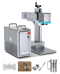 50W Split Fiber Marking Machine f/ Aluminum Gold Steel Silver Etching Used