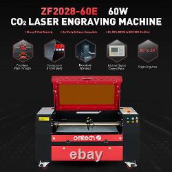 60W CO2 Laser Engraver Cutter Machine with 28x20 Inch Workbed and OMTech Control