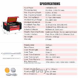 60W CO2 Laser Engraver Cutter Machine with 28x20 Inch Workbed and OMTech Control