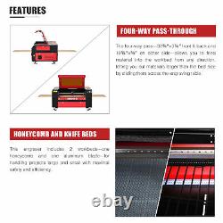 60W CO2 Laser Engraver Cutter Machine with 28x20 Inch Workbed and OMTech Control