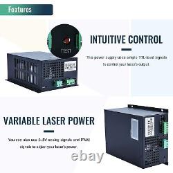 60W CO2 Laser Power Supply w LCD Display 110V Input for CO2 Engravers Cutters