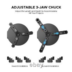 70mm Rotary Axis Attachment for Fiber Laser Engraver w 3 Jaw Rotary Chuck Used
