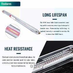 80W CO2 Laser Tube 1250MM 80MM For Laser Engraver Cutter Machine Peak 95W