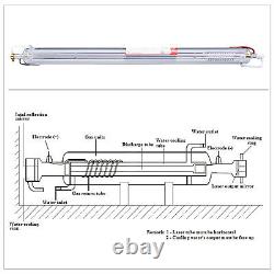 80W CO2 Laser Tube 1250MM 80MM For Laser Engraver Cutter Machine Peak 95W
