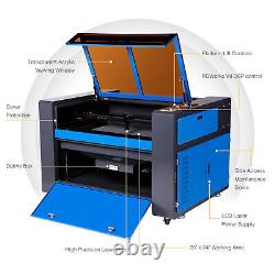 80W Omtech Upgraded 35x24 CO2 Laser Engraver Cutter Ruida Motorized Workbed