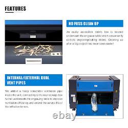 80W Omtech Upgraded 35x24 CO2 Laser Engraver Cutter Ruida Motorized Workbed