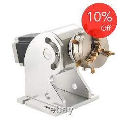 80mm Laser Marking Machine Rotary Axis Chuck for Rings Bracelets More 80deg 360