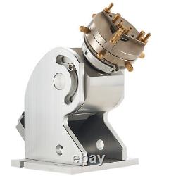 80mm Laser Marking Machine Rotary Axis Chuck for Rings Bracelets More 80deg 360