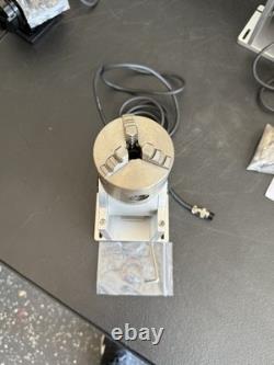 80mm Rotary 3 Jaw Axis Attachment for Fiber Laser Engraver. Omtech