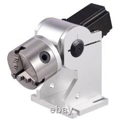 80mm Rotary 3 Jaw Axis Attachment for Fiber Laser Engraver. Omtech