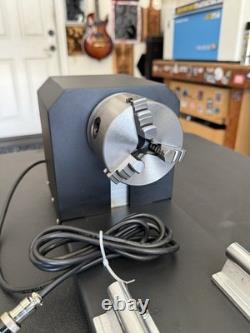80mm Rotary 3 Jaw Axis Attachment for Fiber Laser Engraver. Omtech genuine