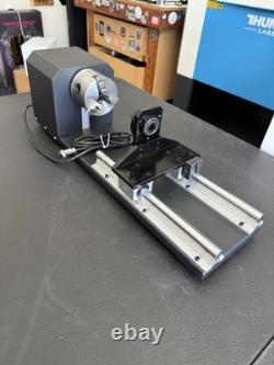 80mm Rotary 3 Jaw Axis Attachment for Fiber Laser Engraver. Omtech genuine