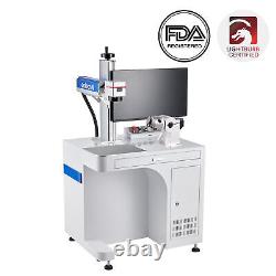 Fiber Laser Marking Machine 6.9x6.9 30W Metal Marker Engraver with Rotary Axis
