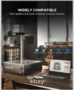 Galbo 30W Fiber Laser Marking Machine with Lightburn and Rotary Aix ±0.01mm