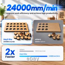 LONGER Ray5 10W Laser Engraver & Cutter, 24000mm/min, with Used Air Assist Kit