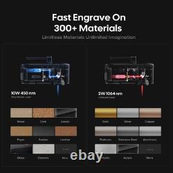 LaserPecker LP4 10W Dual Laser Engraver for Metal & Wood, Rotary & Slide Bundle