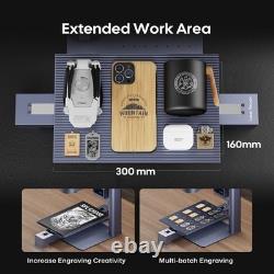 LaserPecker LP4 Portable Laser Engraver With Slide Rotary Extension For Metal