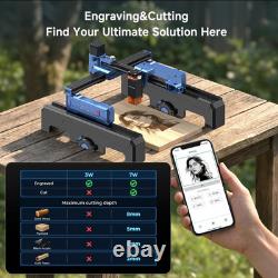 Laser Engraver 7000Mw App-Control Foldable Design with Height Extension and Prot