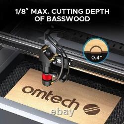 OMTechT 40W CO2 Laser Engraver 8x12 Workbed, 2024 Upgraded K40 Marker