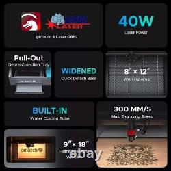 OMTechT 40W CO2 Laser Engraver 8x12 Workbed, 2024 Upgraded K40 Marker