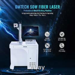 OMTechT? 50W 8x8 Raycus Fiber Laser Marker Engraver with Extrame Accessories