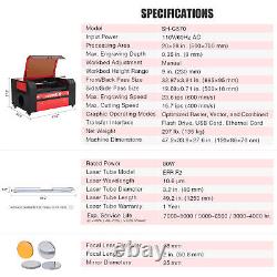 OMTechT? 80W CO2 Laser Engraver Engraving Cutting Machine with 20x28 Workbed