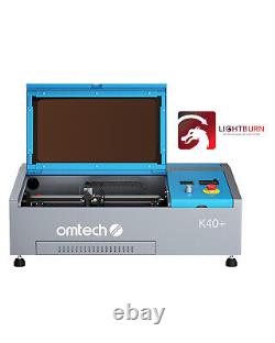 OMTechT? K40 Pro Desktop 40W CO2 Laser Engraver Marker 8x12 Bed with Lightburn