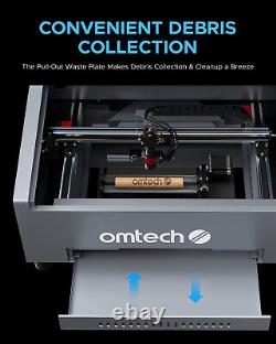 OMTechT? K40 Pro Desktop 40W CO2 Laser Engraver Marker 8x12 Bed with Lightburn