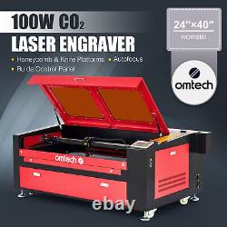 OMTech 100W 1060 24x40 CO2 Cutting Laser Cutter RUIDA Autofocus Engraver Machine