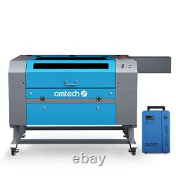 OMTech 100W 20x28 CO2 Laser Engraving Cutting Machine withCW-5202 Chiller Used