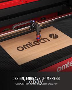 OMTech 100W 24x40'' CO2 Laser Engraving Cutting Machine CW-5000 Water Chiller