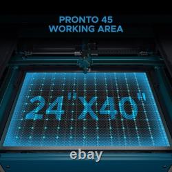 OMTech 100W 24x40 Pronto 45 CO2 Laser Engraver Cutter with Water Chiller 1000m/s
