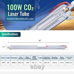 OMTech 100W CO2 Laser Tube Borosilicate Glass for Laser Cutter Engraver