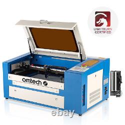 OMTech 12x20 50W CO2 Laser Engraver Cutting Machine with Rotary Axis