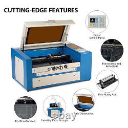 OMTech 12x20 50W CO2 Laser Engraver Cutting Machine with Rotary Axis