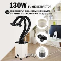 OMTech 130W 2 Intake Fume Extractor 3 Filter Air Purifier for Laser Engravers