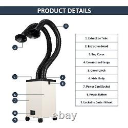 OMTech 130W 2 Intake Fume Extractor 3 Filter Air Purifier for Laser Engravers
