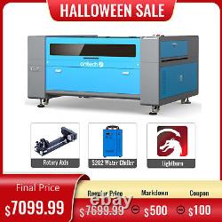 OMTech 130W 35×50 CO2 Dual Tube Laser Cutter Engraver with Premium Accessories C