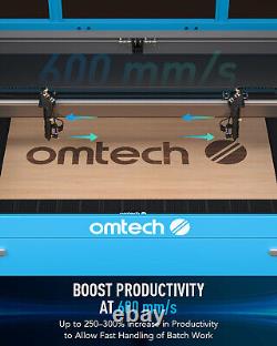 OMTech 130W 35×50 CO2 Dual Tube Laser Cutter Engraver with Premium Accessories C