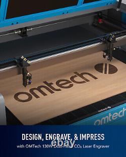 OMTech 130W 35x50 CO2 laser Cutter Engraver Cutting Machine CW5202 Water Chiller