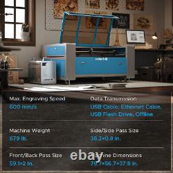 OMTech 130W 35x55 CO2 Laser Engraver with CW-5202 Water Chiller Cutting Machine
