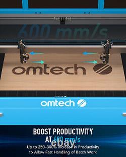 OMTech 130W CO2 Laser Cutting Machine Engraver Cutter 35x50 with Water Chiller