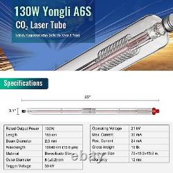 OMTech 130W CO2 Laser Tube Dia 80mm Length 1650mm for CO2 Laser Cutter Engraver