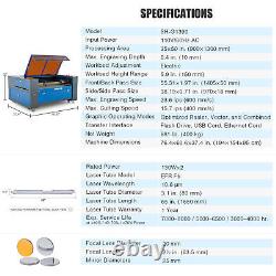 OMTech 130W Dual Tubes 35x51 CO2 Laser Engraver Marker with CW5202 Water Chiller