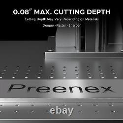 OMTech 20W Fiber Laser Engraving Marking Machine for Steel Metal 4.3x4.3 Bed