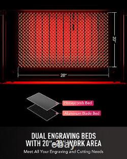 OMTech 20x28 60W CO2 Laser Engraver Engraving Machine with CW-5000 Water Chiller