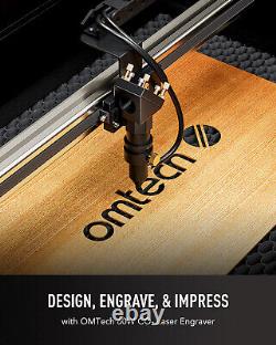 OMTech 20x28 in. 60W CO2 Laser Engraver Cutter with Premium Accessories Combo B